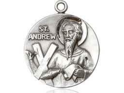 [1552SS] Sterling Silver Saint Andrew Medal