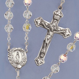 [839/S/CR] Swarovski Sterling Rosary - Crystal