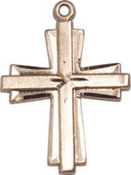 [0675YKT] 14kt Gold Cross Medal