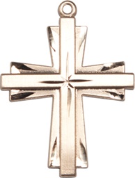 [0676YGF] 14kt Gold Filled Cross Medal