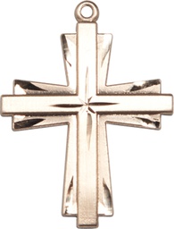 [0677YGF] 14kt Gold Filled Cross Medal