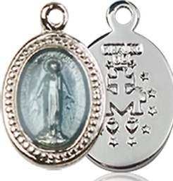 [0700BSSY] Sterling Silver Miraculous Medal - With Box