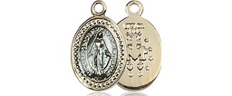 [0700BSSG] Gold Plate Sterling Silver Miraculous Medal