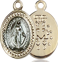 [0700BSSG] Gold Plate Sterling Silver Miraculous Medal
