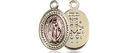 [0700PSSG] Gold Plate Sterling Silver Miraculous Medal