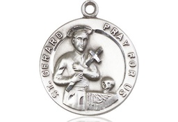 [0701GSS] Sterling Silver Saint Gerard Medal