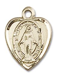 [0706MGFY] 14kt Gold Filled Miraculous Medal - With Box