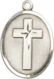 [0783SS] Sterling Silver Cross Medal