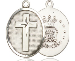 [0783SS1] Sterling Silver Cross Air Force Medal