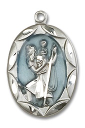 [0801ECSS] Sterling Silver Saint Christopher Medal