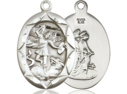 [0801RSSY] Sterling Silver Saint Michael the Archangel Medal - With Box