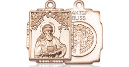[0804BGF] 14kt Gold Filled Saint Benedict Medal