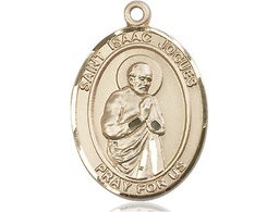 [7212KT] 14kt Gold Saint Isaac Jogues Medal