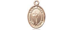 [9381KT] 14kt Gold Saint Aidan of Lindesfarne Medal