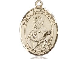 [7215KT] 14kt Gold Saint Alexandra Medal
