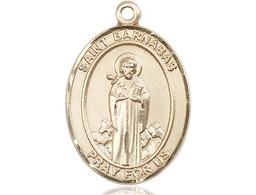 [7216KT] 14kt Gold Saint Barnabas Medal