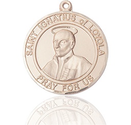 [7217RDKT] 14kt Gold Saint Ignatius of Loyola Medal