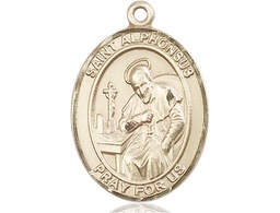 [7221KT] 14kt Gold Saint Alphonsus Medal