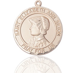 [7224RDKT] 14kt Gold Saint Elizabeth Ann Seton Medal