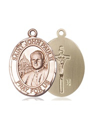 [7234KT] 14kt Gold Saint John Paul II Medal