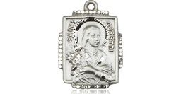 [0804QSSY] Sterling Silver Saint Maria Goretti Medal - With Box