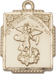 [0804RGF] 14kt Gold Filled Saint Michael the Archangel Medal