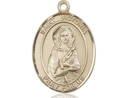 [7253KT] 14kt Gold Saint Victoria Medal