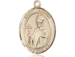 [7256KT] 14kt Gold Saint Austin Medal