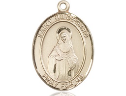 [7260KT] 14kt Gold Saint Hildegard von Bingen Medal