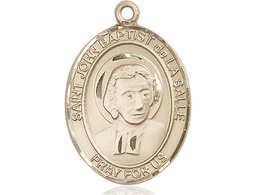 [7262KT] 14kt Gold Saint John Baptist de la Salle Medal