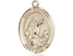 [7268KT] 14kt Gold Saint Colette Medal