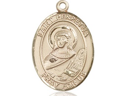 [7272KT] 14kt Gold Saint Perpetua Medal