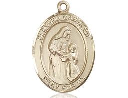 [7281KT] 14kt Gold Blessed Caroline Gerhardinger Medal