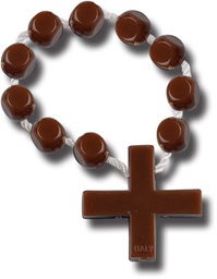 [HI-954-05] BROWN ROSARY RING