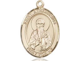 [7296KT] 14kt Gold Saint Athanasius Medal