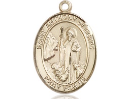 [7317KT] 14kt Gold Saint Anthony of Egypt Medal