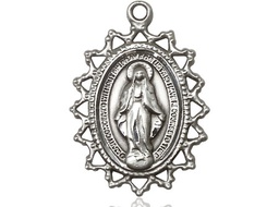 [1619MSSY] Sterling Silver Miraculous Medal - With Box