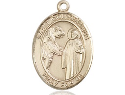 [7321KT] 14kt Gold Saint Columbanus Medal