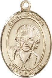 [7322KT] 14kt Gold Saint Gianna Medal