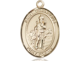 [7325KT] 14kt Gold Saint Cornelius Medal