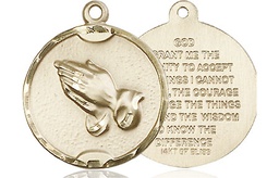 [1629GF] 14kt Gold Filled Praying Hands Medal