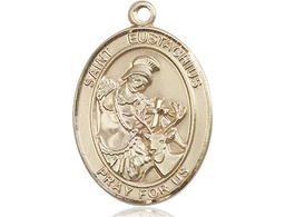 [7356KT] 14kt Gold Saint Eustachius Medal