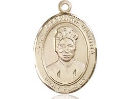 [7360KT] 14kt Gold Saint Josephine Bakhita Medal