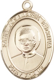 [7362KT] 14kt Gold Saint Josemaria Escriva Medal