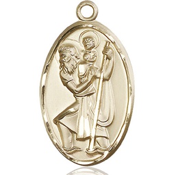 [1655GF] 14kt Gold Filled Saint Christopher Medal