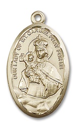 [1656GF] 14kt Gold Filled Our Lady of Mount Carmel Medal