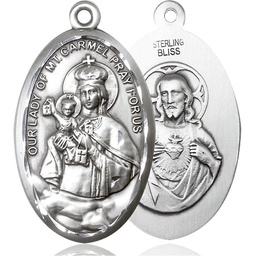 [1656SS] Sterling Silver Our Lady of Mount Carmel Medal