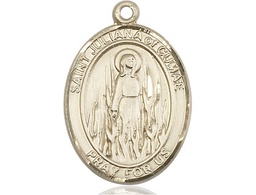 [7372KT] 14kt Gold Saint Juliana Medal