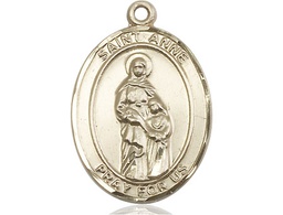 [7374KT] 14kt Gold Saint Anne Medal