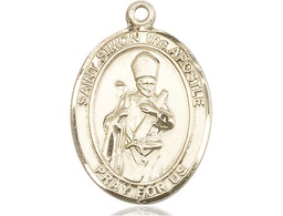 [7375KT] 14kt Gold Saint Simon Medal
